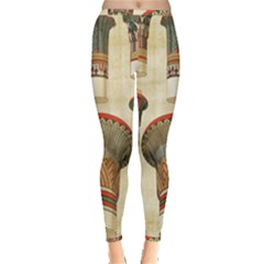 Egyptian Architecture Column Inside Out Leggings by Proyonanggan