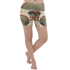 Egyptian Architecture Column Lightweight Velour Yoga Shorts by Proyonanggan