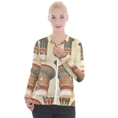 Egyptian Architecture Column Casual Zip Up Jacket by Proyonanggan