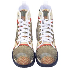 Egyptian Architecture Column Men s High-top Canvas Sneakers by Proyonanggan