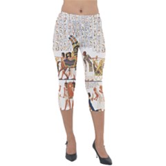 Ancient Egyptian Art Egypt Lightweight Velour Capri Leggings  by Proyonanggan