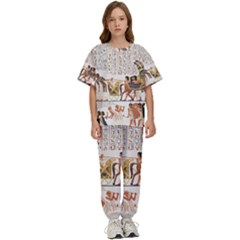 Ancient Egyptian Art Egypt Kids  T-shirt And Pants Sports Set by Proyonanggan