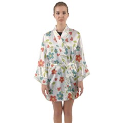 Abstract-1 Long Sleeve Satin Kimono by nateshop