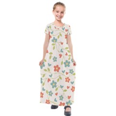 Abstract-1 Kids  Short Sleeve Maxi Dress by nateshop