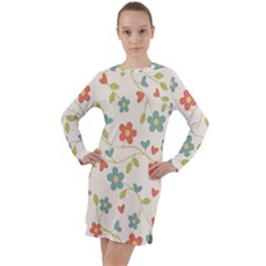 Abstract-1 Long Sleeve Hoodie Dress by nateshop