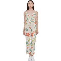 Abstract-1 V-neck Camisole Jumpsuit