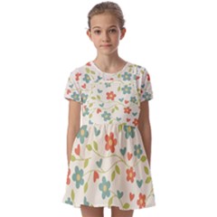 Abstract-1 Kids  Short Sleeve Pinafore Style Dress by nateshop