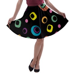 Abstract-2 A-line Skater Skirt by nateshop