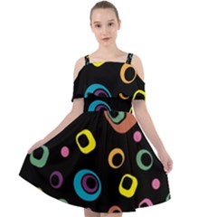 Abstract-2 Cut Out Shoulders Chiffon Dress by nateshop