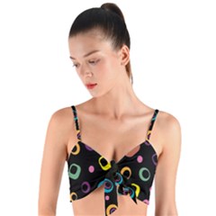 Abstract-2 Woven Tie Front Bralet by nateshop