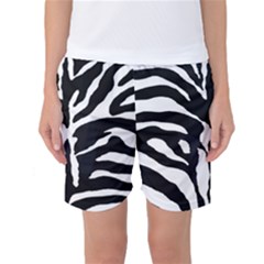 Zebra-black White Women s Basketball Shorts by nateshop