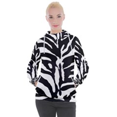 Zebra-black White Women s Hooded Pullover by nateshop