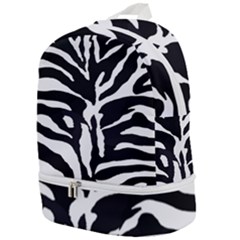 Zebra-black White Zip Bottom Backpack by nateshop