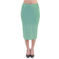 Green -1 Velvet Midi Pencil Skirt by nateshop