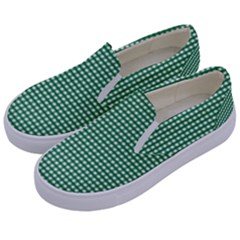 Green -1 Kids  Canvas Slip Ons by nateshop