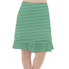 Green -1 Fishtail Chiffon Skirt by nateshop