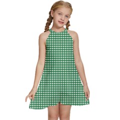 Green -1 Kids  Halter Collar Waist Tie Chiffon Dress by nateshop