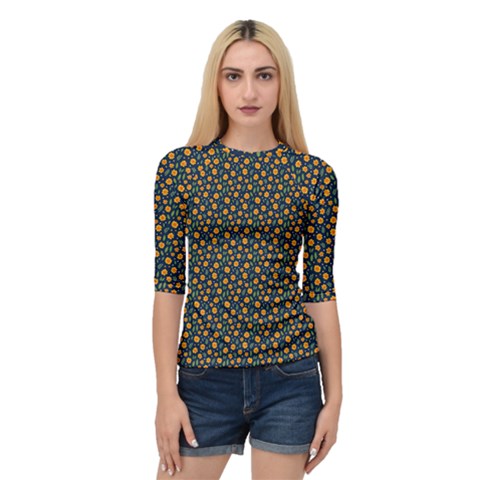 Flower Quarter Sleeve Raglan T-shirt by zappwaits