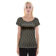 Flower Cap Sleeve Top by zappwaits