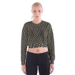 Flower Cropped Sweatshirt