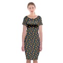 Flower Classic Short Sleeve Midi Dress View1