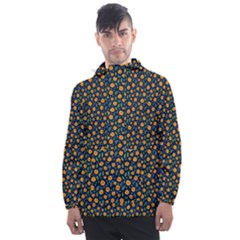 Flower Men s Front Pocket Pullover Windbreaker