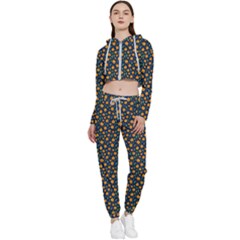 Flower Cropped Zip Up Lounge Set by zappwaits