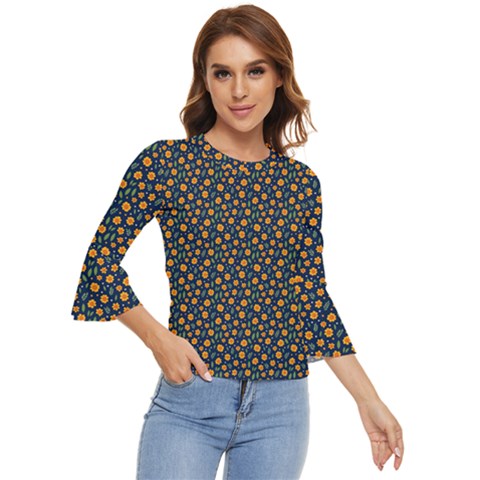 Flower Bell Sleeve Top by zappwaits