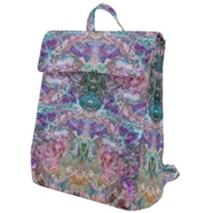 Spring Arabesque Flap Top Backpack by kaleidomarblingart