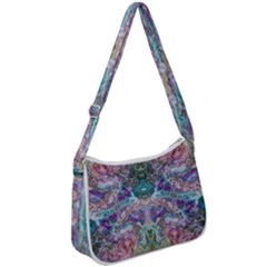 Spring Arabesque Zip Up Shoulder Bag by kaleidomarblingart