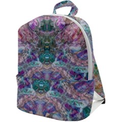 Spring Arabesque Zip Up Backpack by kaleidomarblingart