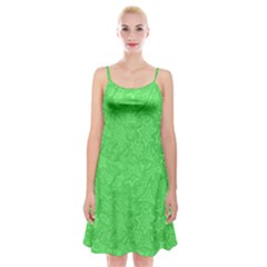 Green-2 Spaghetti Strap Velvet Dress by nateshop