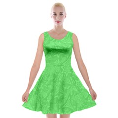 Green-2 Velvet Skater Dress by nateshop