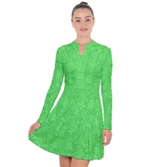 Green-2 Long Sleeve Panel Dress by nateshop