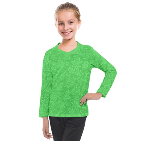 Green-2 Kids  Long Mesh T-shirt by nateshop