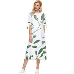 Sheets-7 Bow Sleeve Chiffon Midi Dress