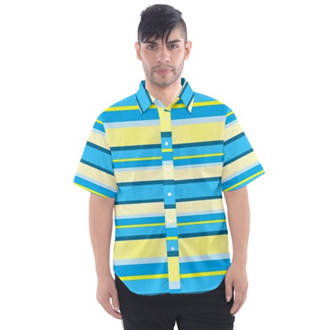 Stripes-3 Men s Short Sleeve Shirt by nateshop