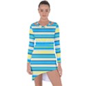 Stripes-3 Asymmetric Cut-Out Shift Dress View1