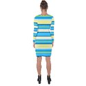 Stripes-3 Asymmetric Cut-Out Shift Dress View2