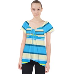 Stripes-3 Lace Front Dolly Top