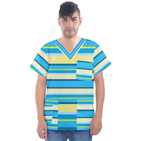 Stripes-3 Men s V-neck Scrub Top by nateshop