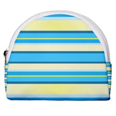 Stripes-3 Horseshoe Style Canvas Pouch