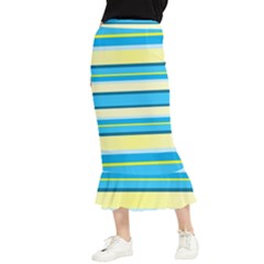 Stripes-3 Maxi Fishtail Chiffon Skirt by nateshop