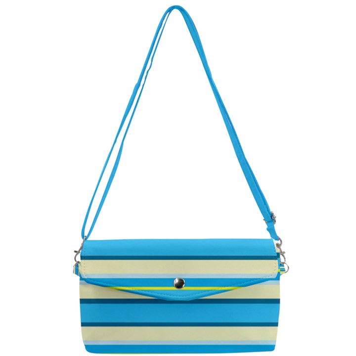 Stripes-3 Removable Strap Clutch Bag