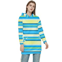 Stripes-3 Women s Long Oversized Pullover Hoodie by nateshop