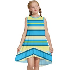 Stripes-3 Kids  Frill Swing Dress by nateshop