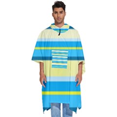 Stripes-3 Men s Hooded Rain Ponchos