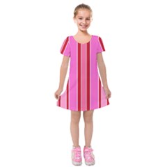 Stripes-4 Kids  Short Sleeve Velvet Dress by nateshop