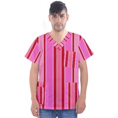 Stripes-4 Men s V-neck Scrub Top