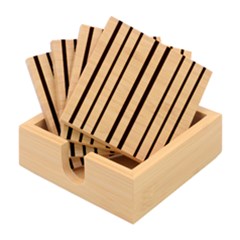 Stripes-4 Bamboo Coaster Set